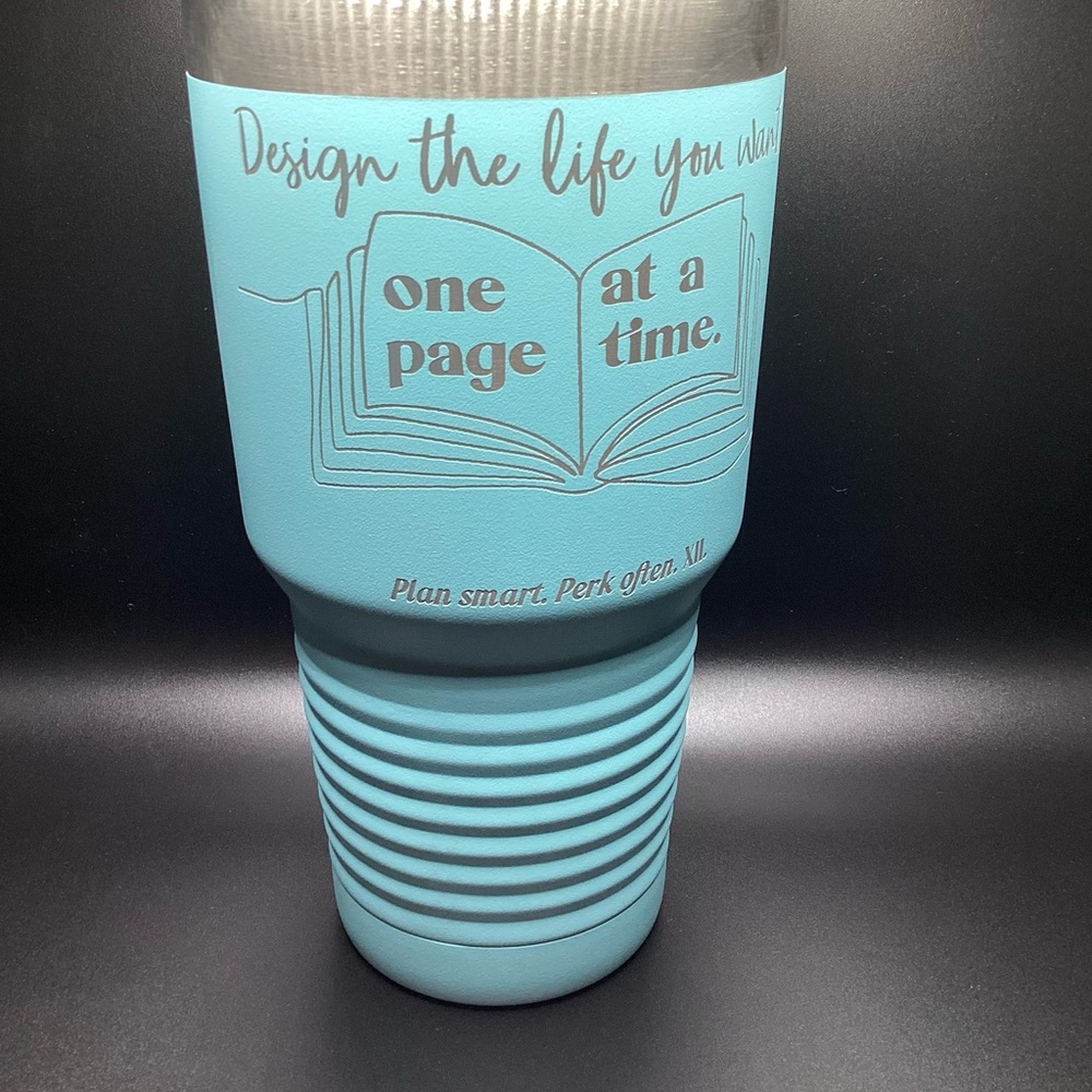 30 oz Book Themed Tumbler NIB‎
